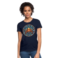 Thumbnail for Women's Mosaic Cancer T-Shirt - navy