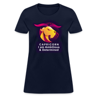 Thumbnail for Women's Glow Capricorn T-Shirt - navy