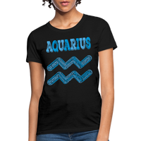 Thumbnail for Women's Power Words Aquarius T-Shirt - black