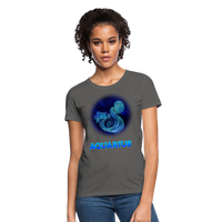 Thumbnail for Women's Stellar Aquarius T-Shirt - charcoal