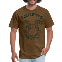 Thumbnail for Men's Power Words Taurus Classic T-Shirt - brown