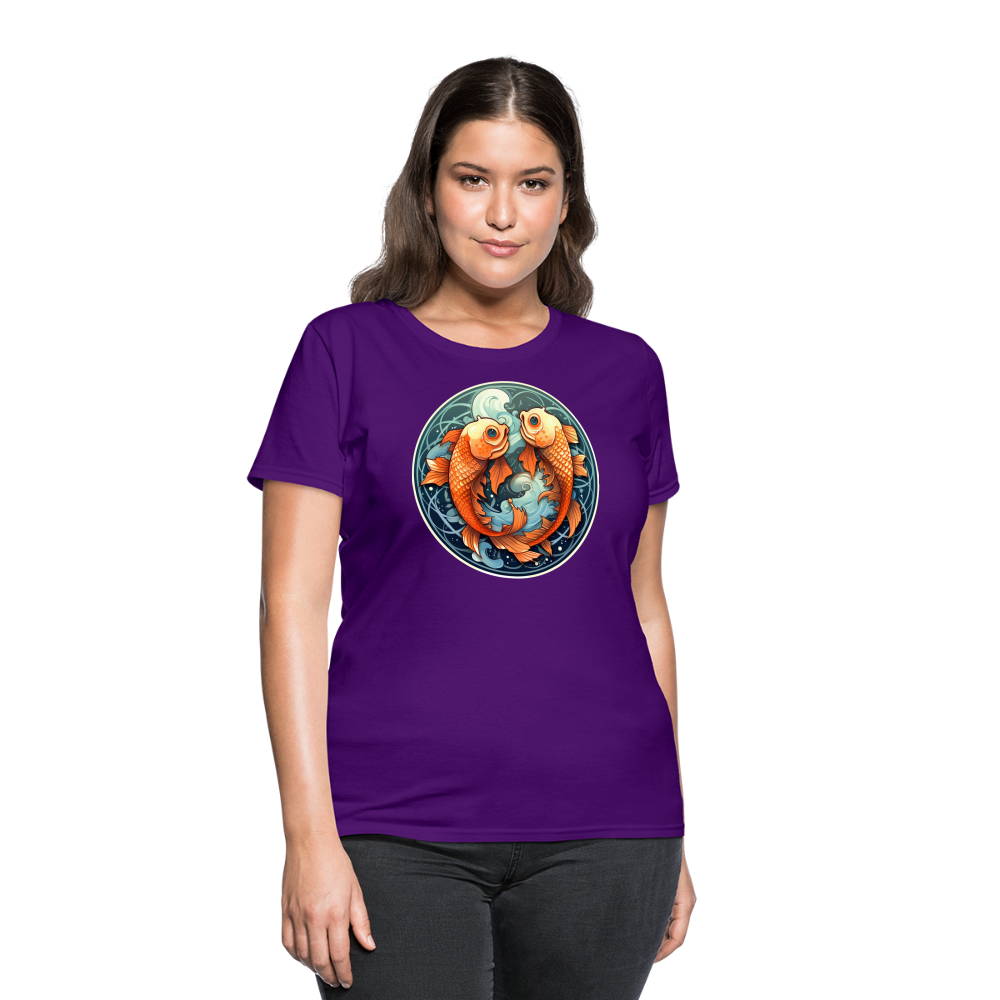 Women's Symbol Pisces T-Shirt - purple