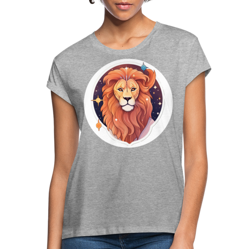 Women's Symbol Leo Relaxed Fit T-Shirt - heather gray