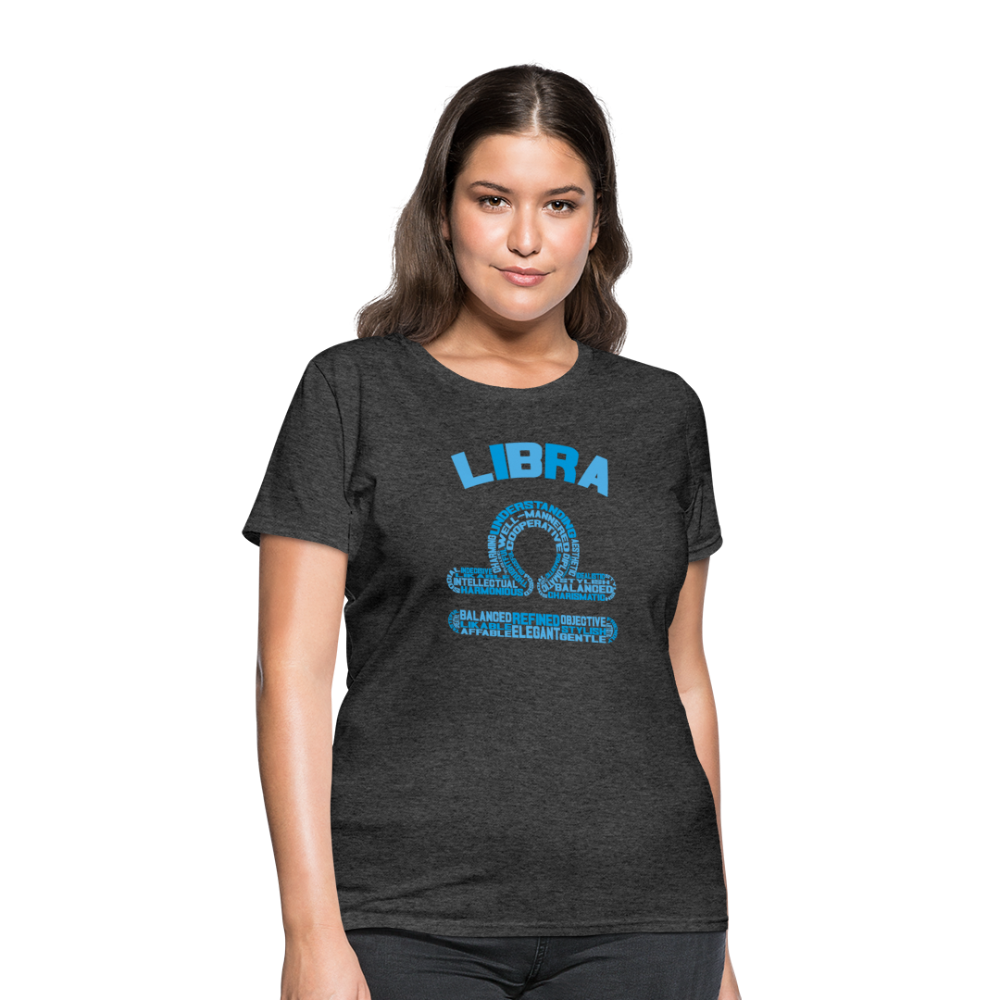 Women's Power Words Libra T-Shirt - heather black