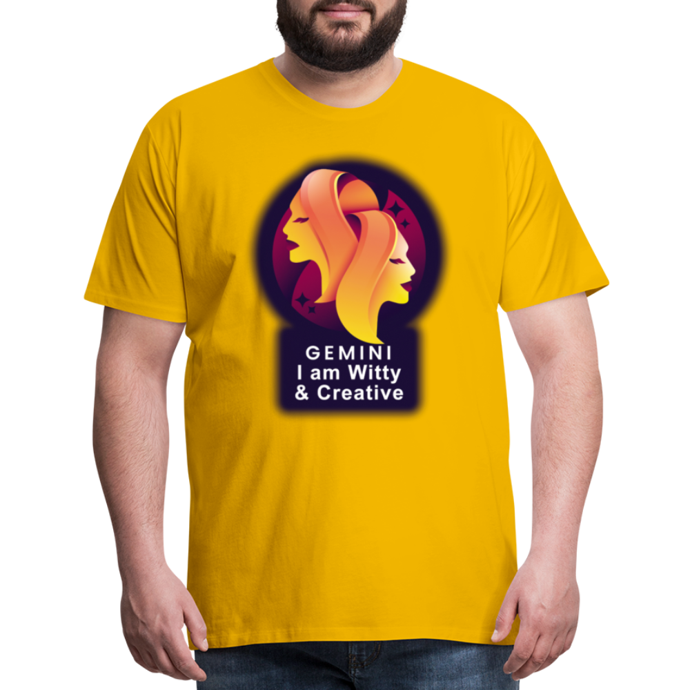 Men's Glow Gemini Premium T-Shirt - sun yellow