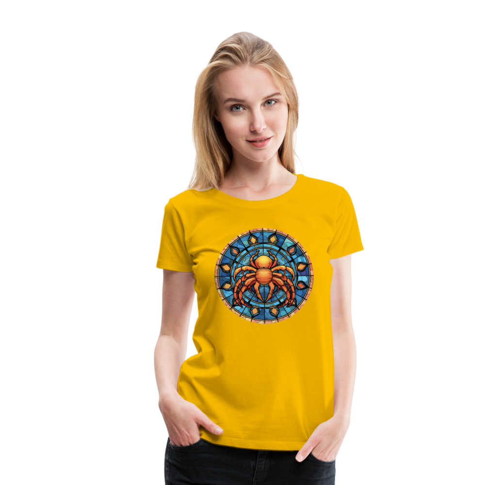 Women’s Mosaic Cancer Premium T-Shirt - sun yellow