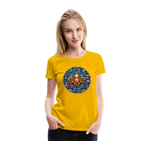 Thumbnail for Women’s Mosaic Cancer Premium T-Shirt - sun yellow