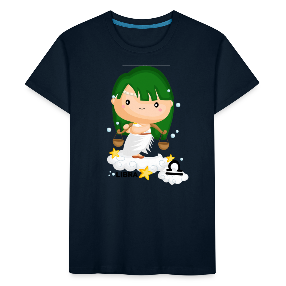 Kid’s Astro Girl Libra Premium Organic T-Shirt - deep navy