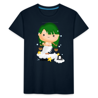 Thumbnail for Kid’s Astro Girl Libra Premium Organic T-Shirt - deep navy