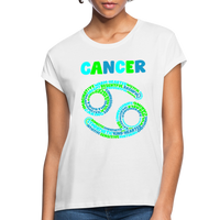 Thumbnail for Women's Power Words Cancer Relaxed Fit T-Shirt - white