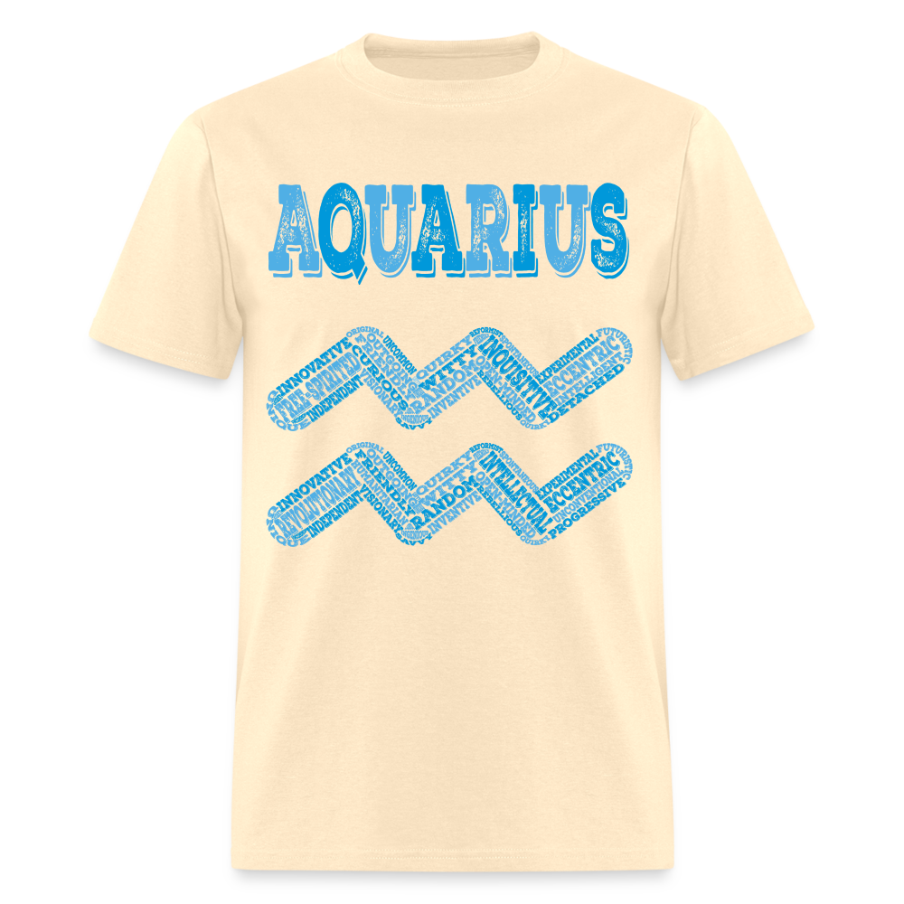 Men's Power Words Aquarius Classic T-Shirt - natural