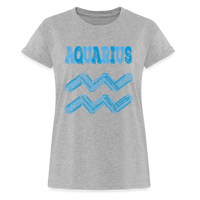 Thumbnail for Women's Power Words Aquarius Relaxed Fit T-Shirt - heather gray