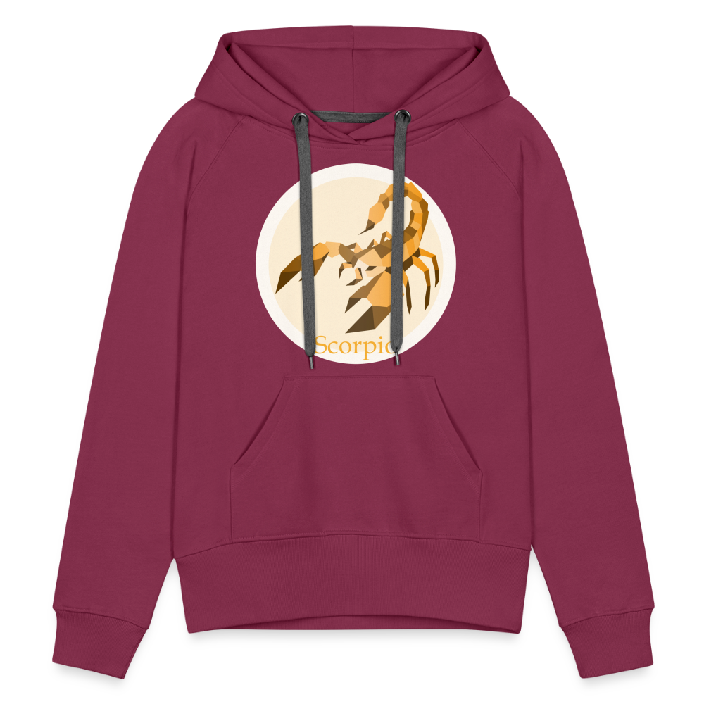 Women’s Mosaic Scorpio Premium Hoodie - burgundy