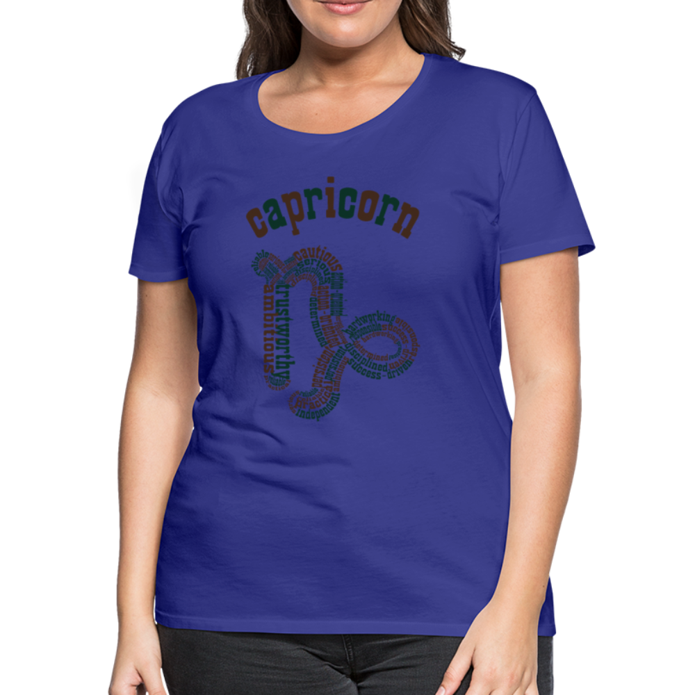 Women's Power Words Capricorn Premium T-Shirt - royal blue