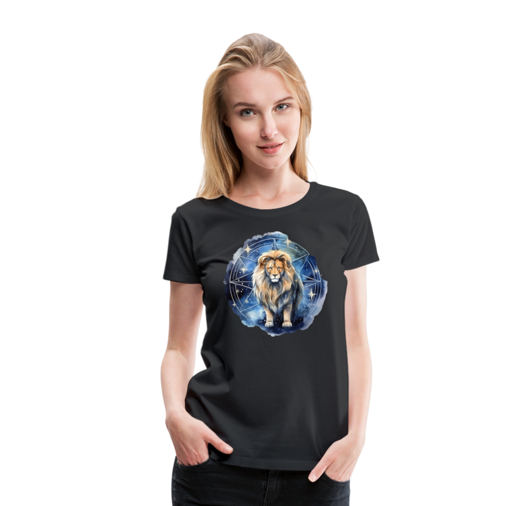 Women's Mythical Words Leo Premium T-Shirt - black