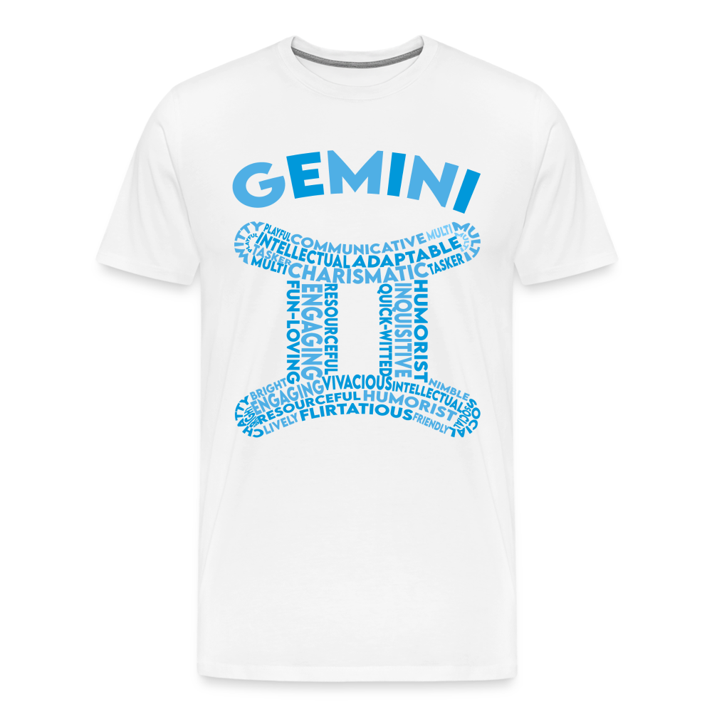 Men's Power Words Gemini Premium T-Shirt - white