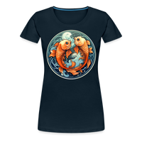 Thumbnail for Women’s Symbol Pisces Premium T-Shirt - deep navy