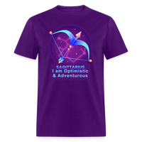 Thumbnail for Men's Neon Sagittarius Classic T-Shirt - purple