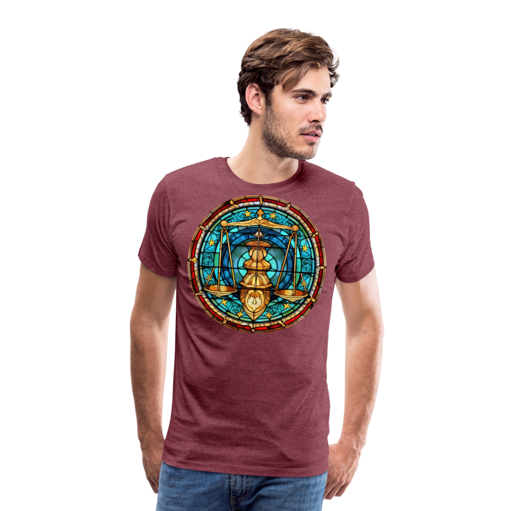 Men's Mosaic Libra Premium T-Shirt - heather burgundy