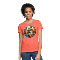 Thumbnail for Women's Symbol Pisces T-Shirt - heather coral