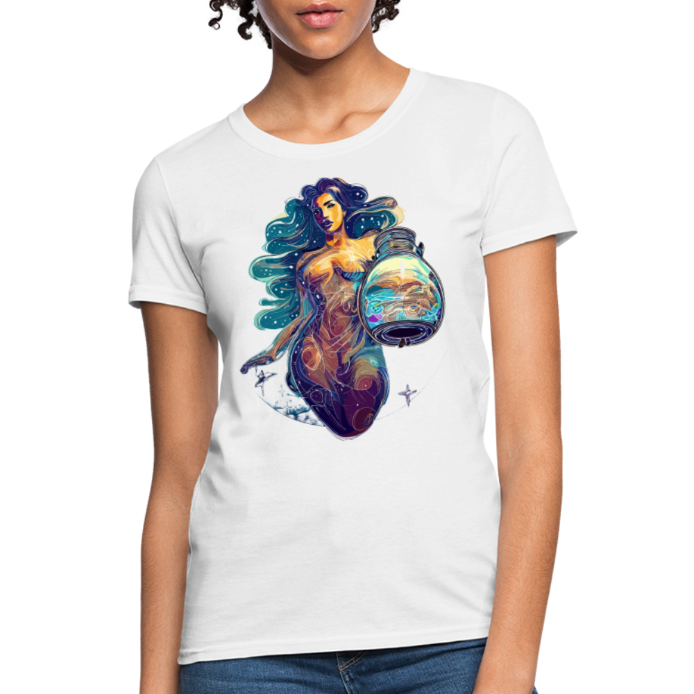 Women's Mythical Aquarius T-Shirt - white