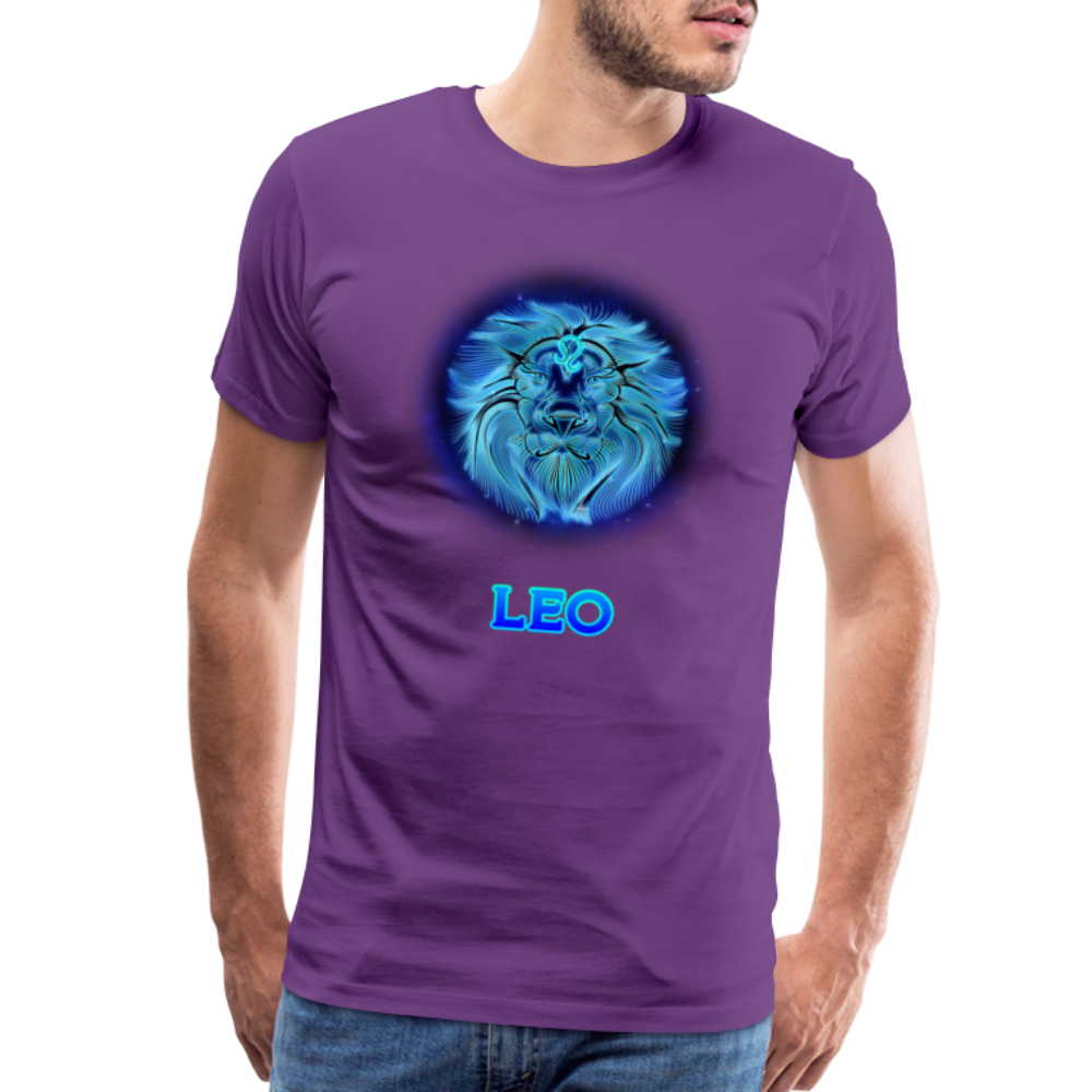 Men's Leo Premium T-Shirt - purple