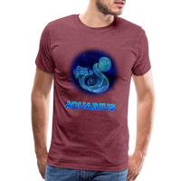 Thumbnail for Men's Aquarius Premium T-Shirt - heather burgundy