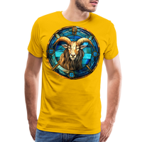 Thumbnail for Men's Mosaic Capricorn Premium T-Shirt - sun yellow