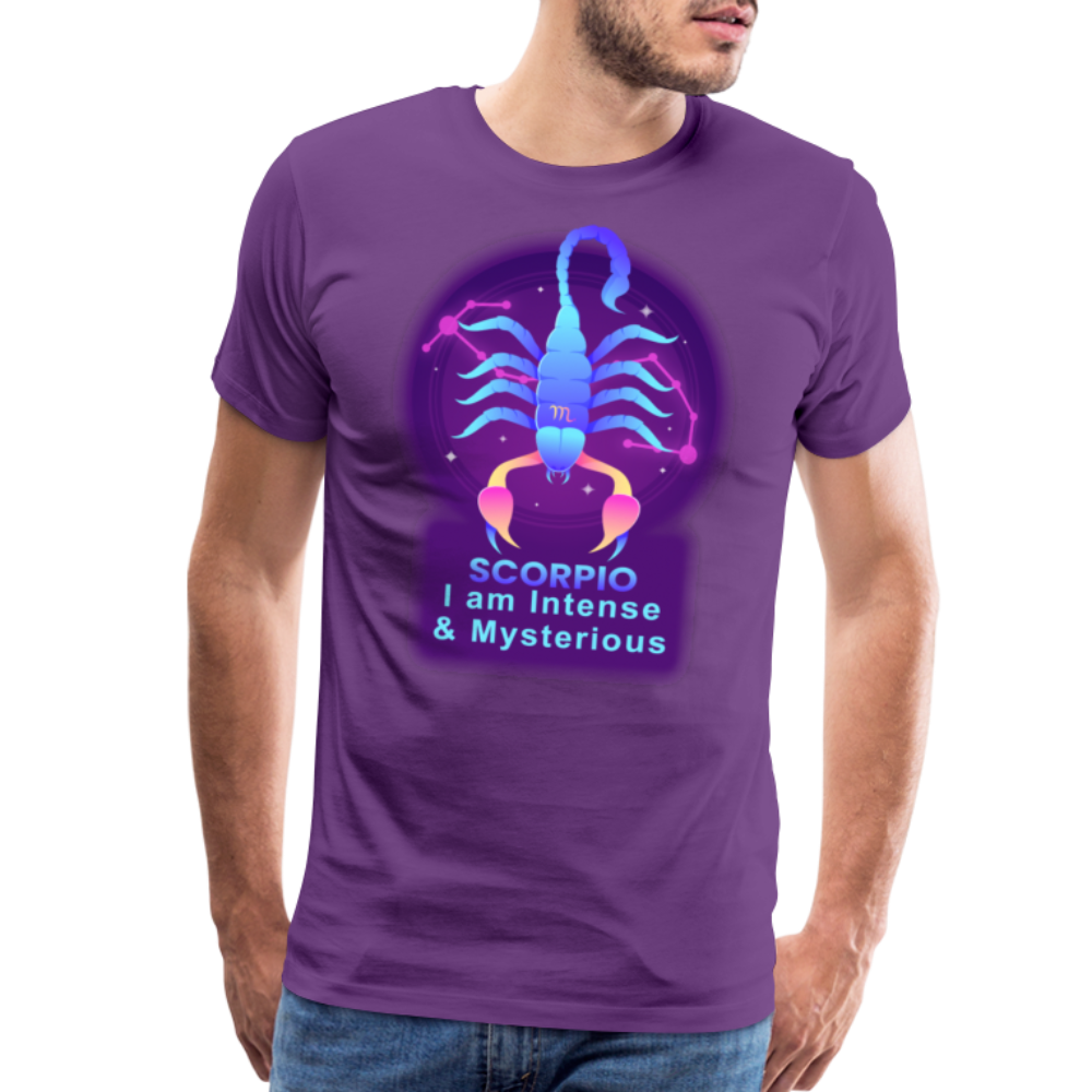 Men's Neon Scorpio Premium T-Shirt - purple