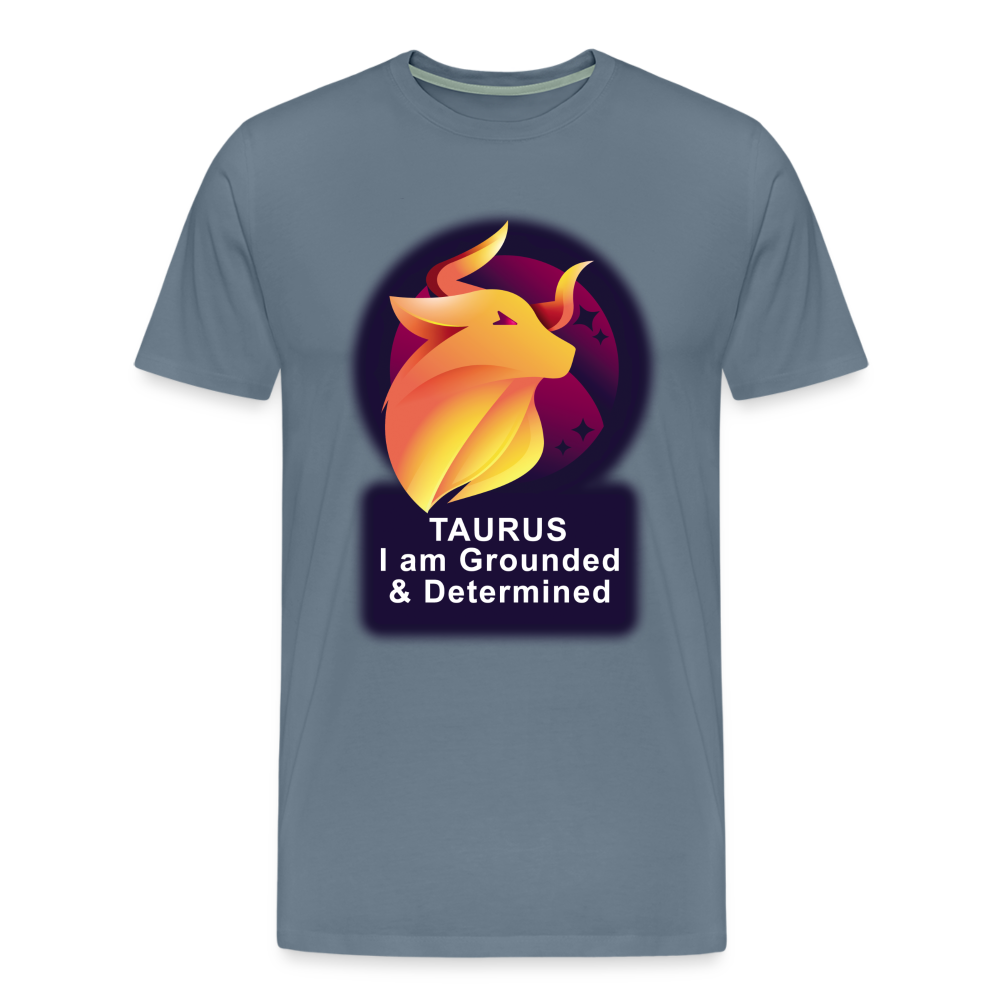 Men's Glow Taurus Premium T-Shirt - steel blue