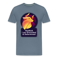 Thumbnail for Men's Glow Taurus Premium T-Shirt - steel blue