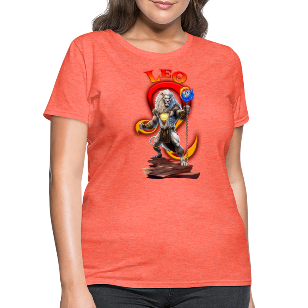 Astral Leo Women's T-Shirt - heather coral