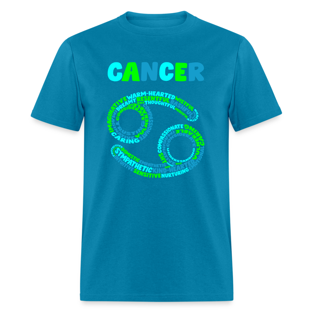 Men's Power Words Cancer Classic T-Shirt - turquoise