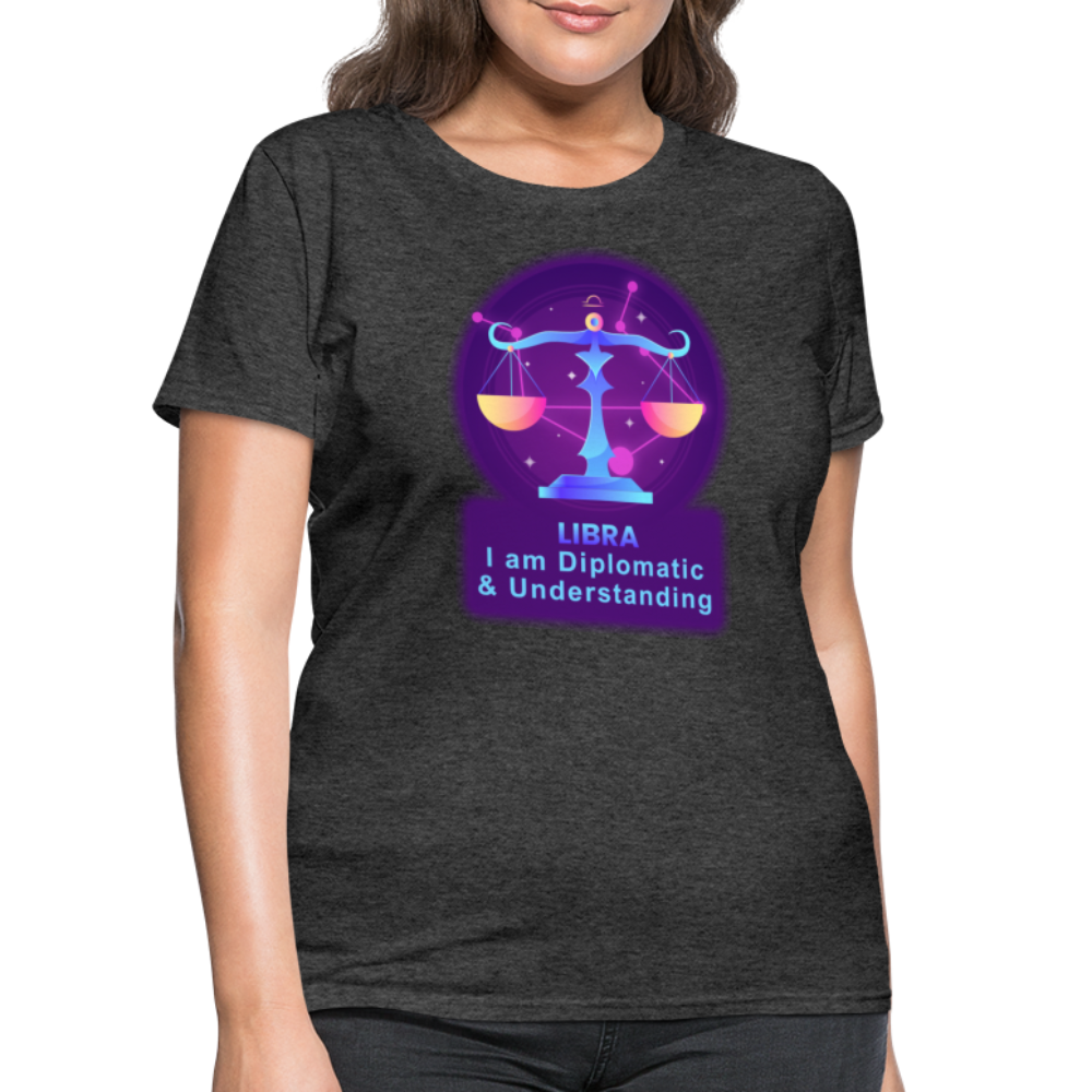 Women's Neon Libra T-Shirt - heather black