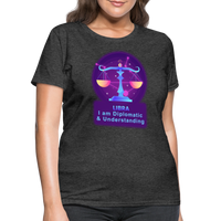 Thumbnail for Women's Neon Libra T-Shirt - heather black