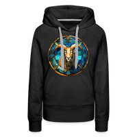 Thumbnail for Women’s Mosaic Capricorn Premium Hoodie - black