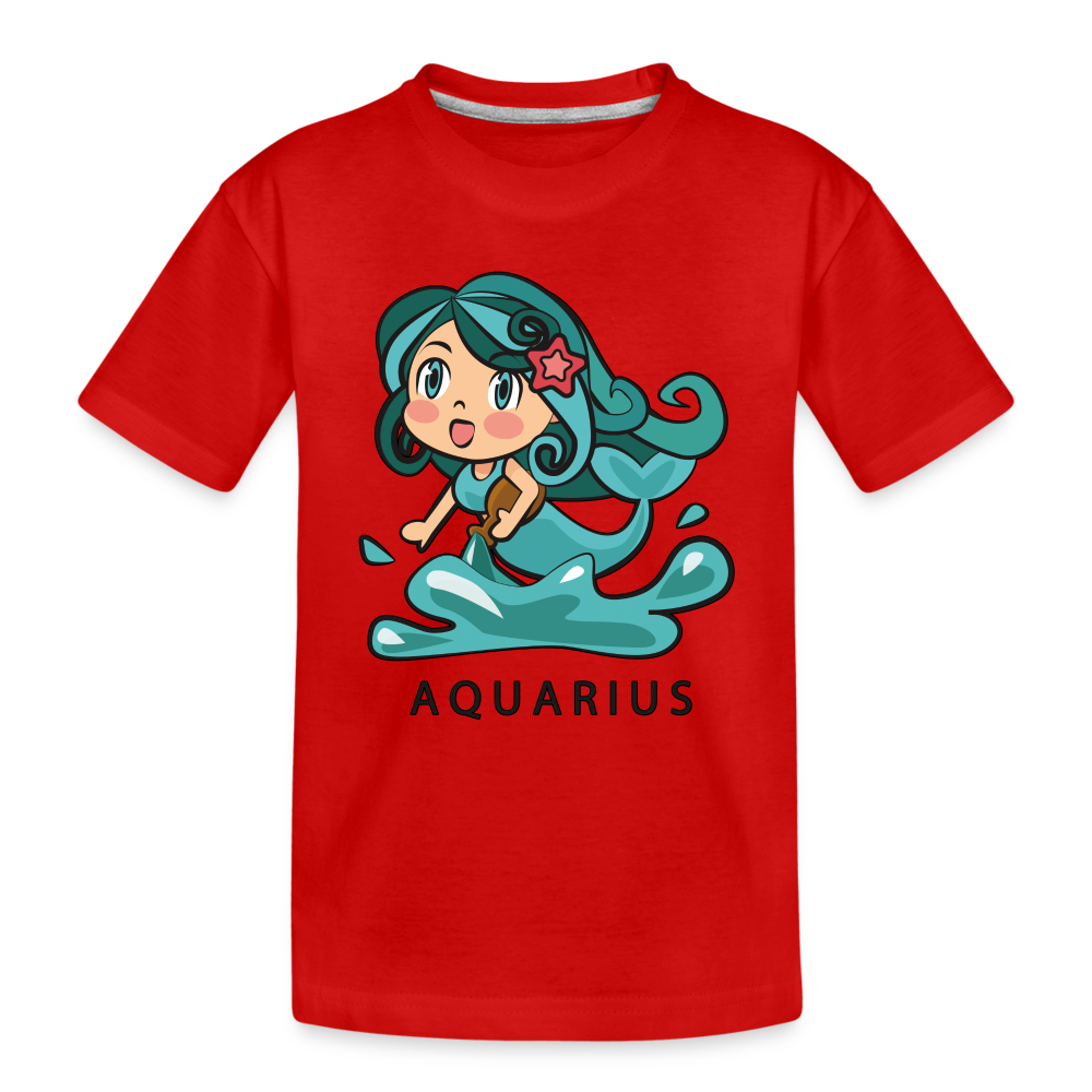 Kid’s Sweet Astro Aquarius Premium Organic T-Shirt - red