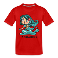 Thumbnail for Kid’s Sweet Astro Aquarius Premium Organic T-Shirt - red