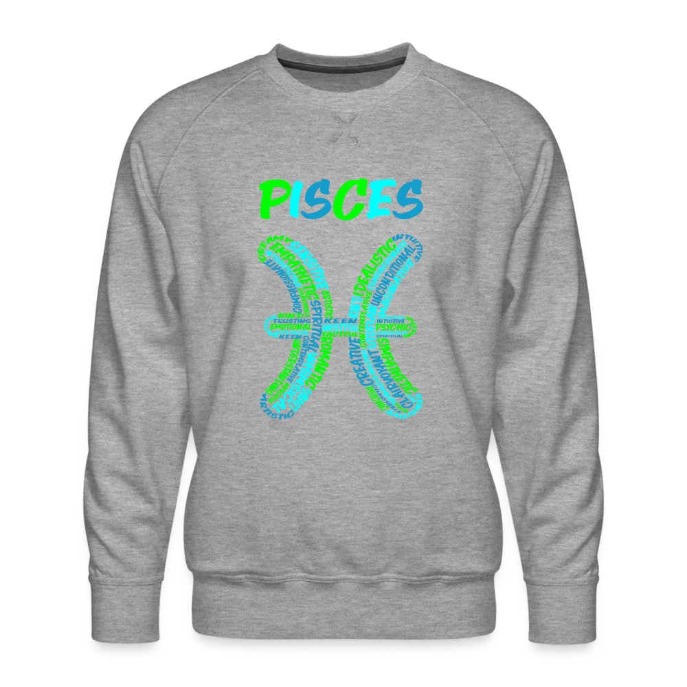 Men's Power Words Pisces Premium Sweatshirt - heather grey