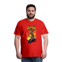 Thumbnail for Men's Fiery Aries Premium T-Shirt - red