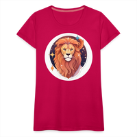 Thumbnail for Women's Symbol Leo Premium T-Shirt - dark pink