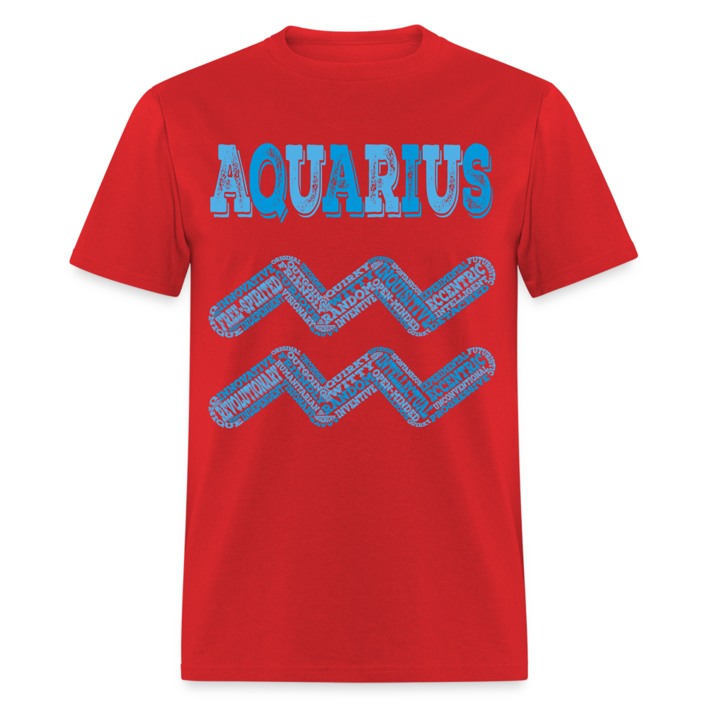 Men's Power Words Aquarius Classic T-Shirt - red