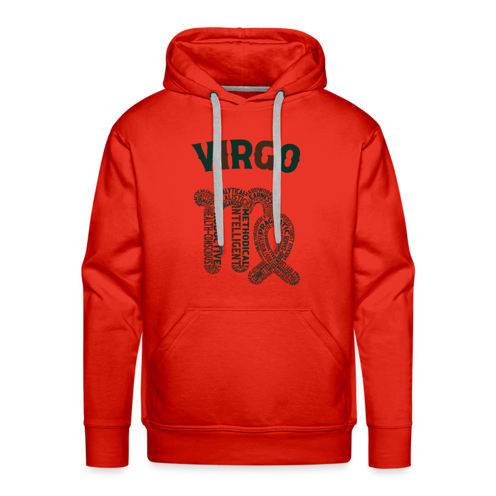 Men's Power Words Virgo Premium Hoodie - red