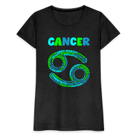 Thumbnail for Women's Power Words Cancer Premium T-Shirt - charcoal grey