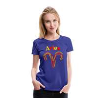 Thumbnail for Women's Power Words Aries Premium T-Shirt - royal blue