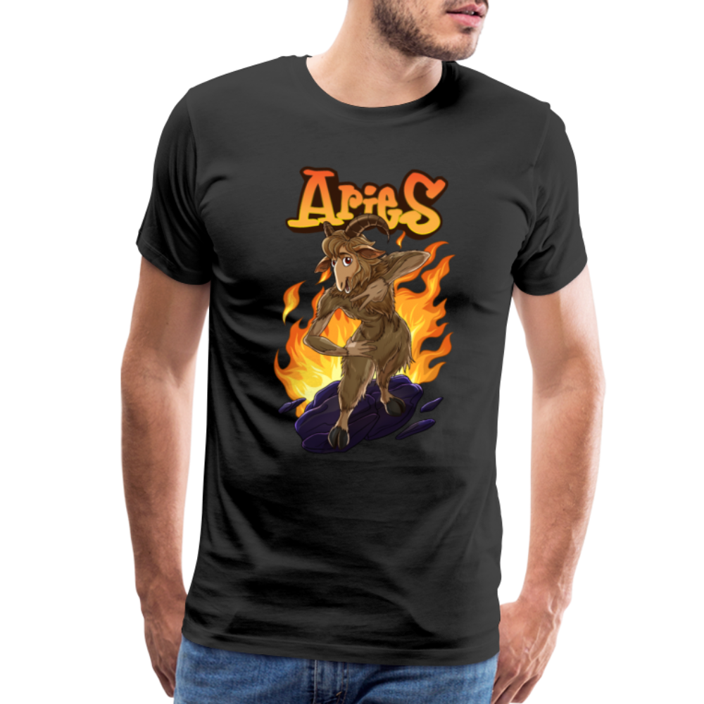 Men's Fiery Aries Premium T-Shirt - black