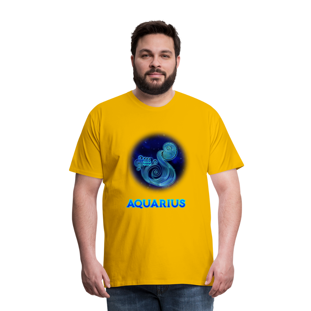 Men's Aquarius Premium T-Shirt - sun yellow