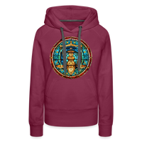 Thumbnail for Women’s Mosaic Libra Premium Hoodie - burgundy