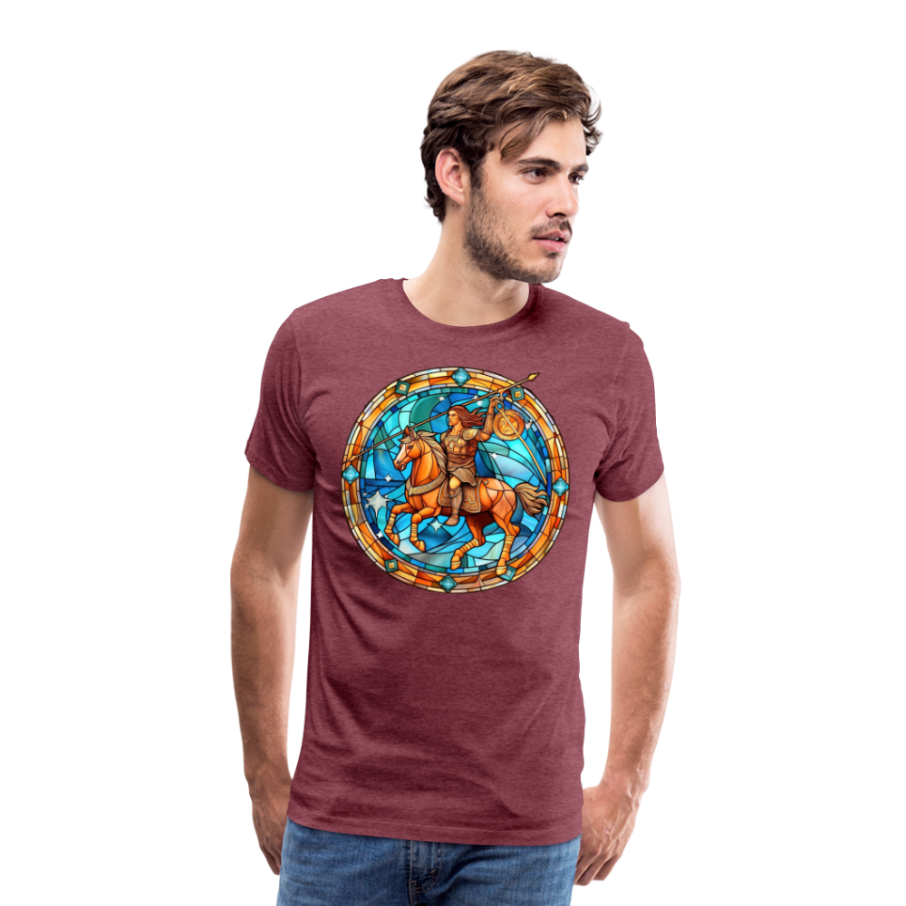 Men's Mosaic Sagittarius Premium T-Shirt - heather burgundy