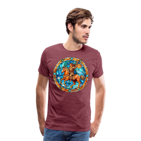 Thumbnail for Men's Mosaic Sagittarius Premium T-Shirt - heather burgundy